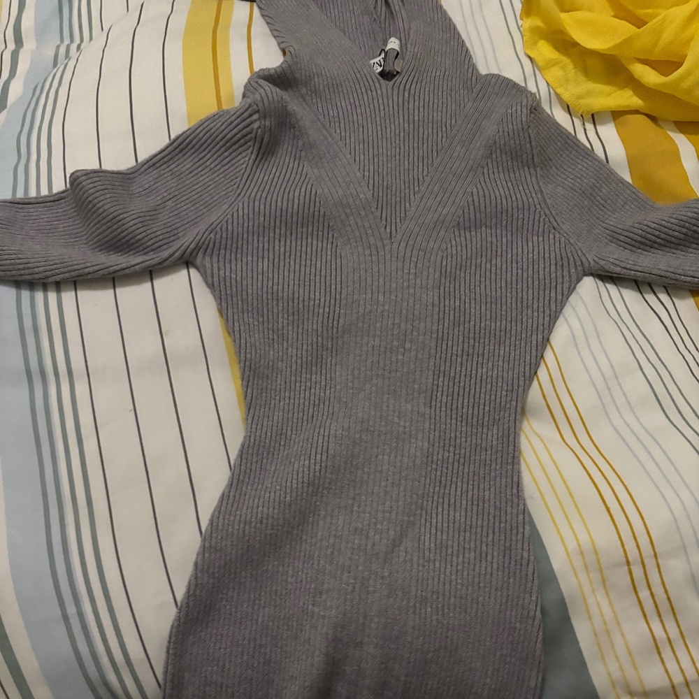 Zara full sleeve sweater dress with tags attached! It also has a hoodie!